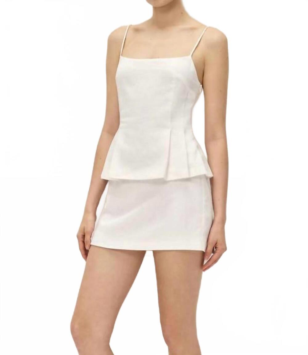 NEW ELODIE ellery mini skirt in white